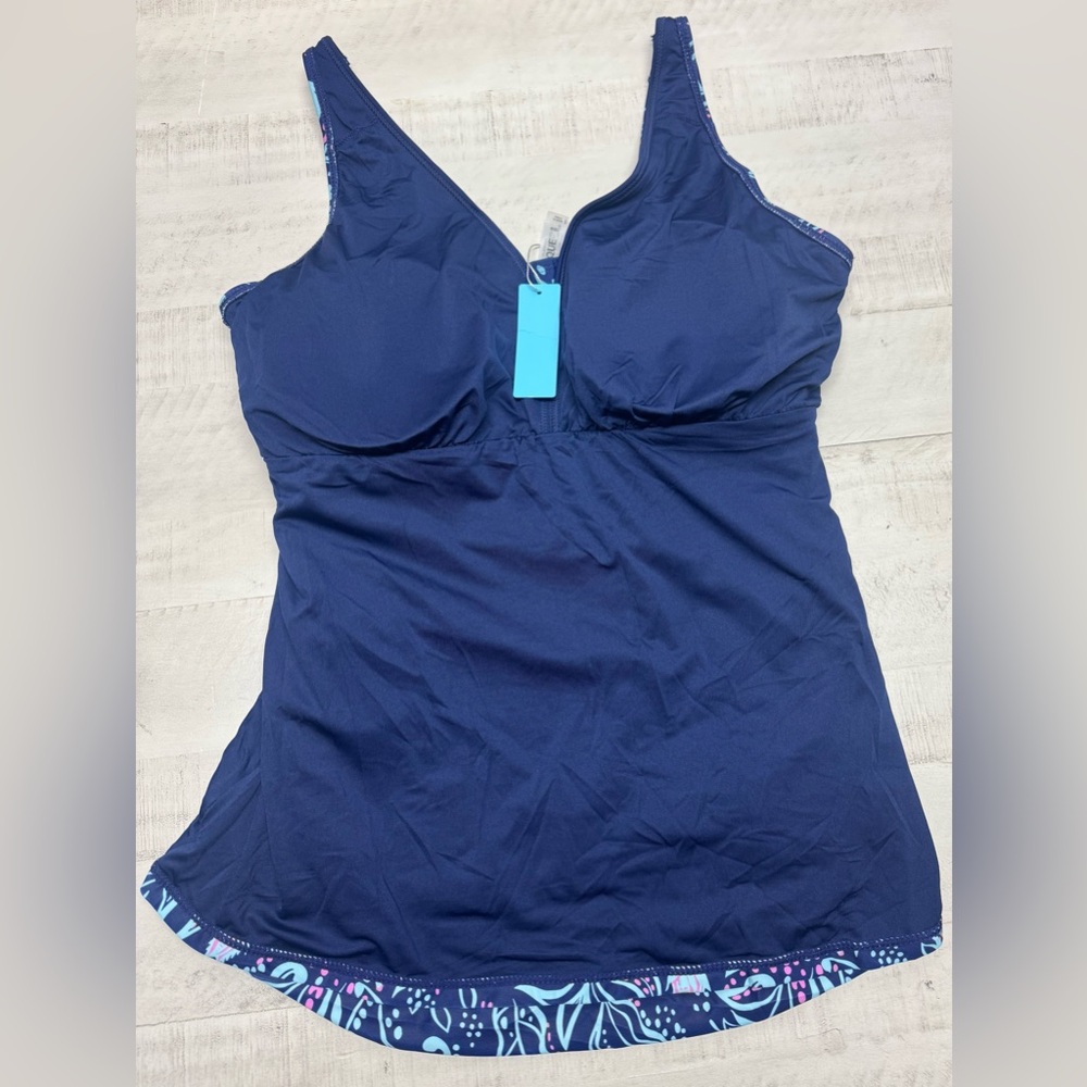 Yonique Plus Size Tummy Control Tankini with Boyshorts Athletic Swimwear - Picture 12 of 14